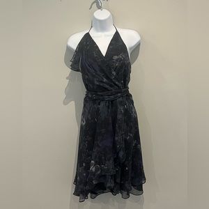 Haute Hippie navy blue floral dress. Size small